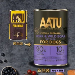 AATU 無穀物主食狗罐頭 豬肉及野豬配方 400g