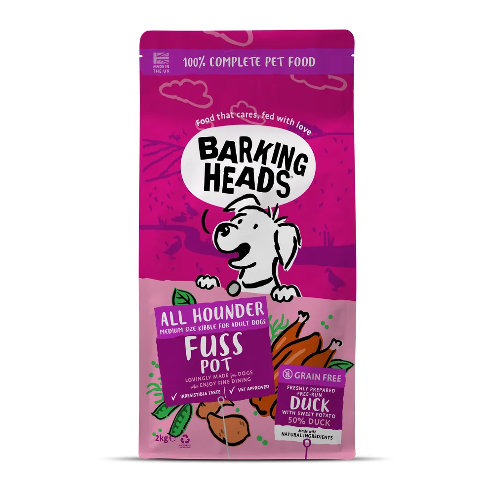 Barking Heads Fuss Pot 無穀物放養鴨肉成犬乾糧
