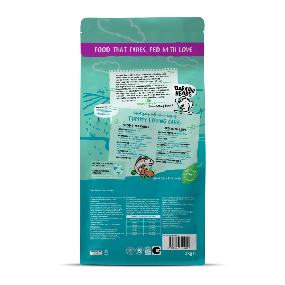 Barking Heads Tummy Loving Care 無穀物魚肉成犬乾糧