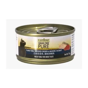 Canidae 咖比 Felidae PURE 白身吞拿魚雞絲鯖魚 無穀物主食貓罐頭 70g x24罐