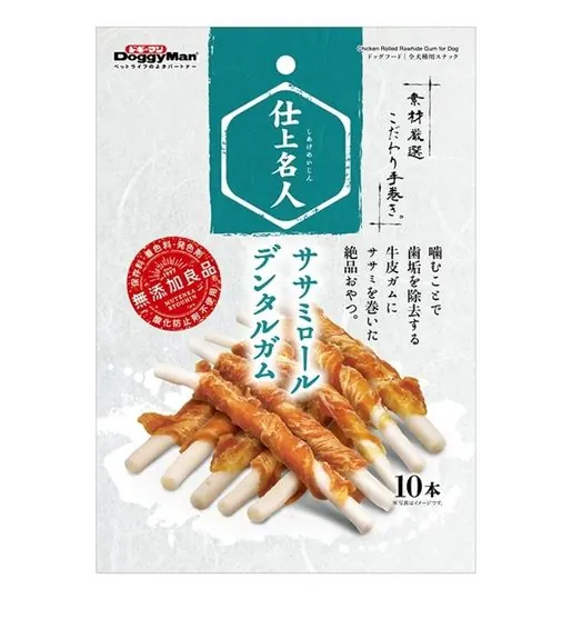 DoggyMan 雞肉包牛皮潔齒棒 狗小食 10條裝