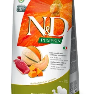 Farmina N&D Pumpkin 鴨肉哈蜜瓜無穀物狗糧 大顆粒 Maxi 12kg