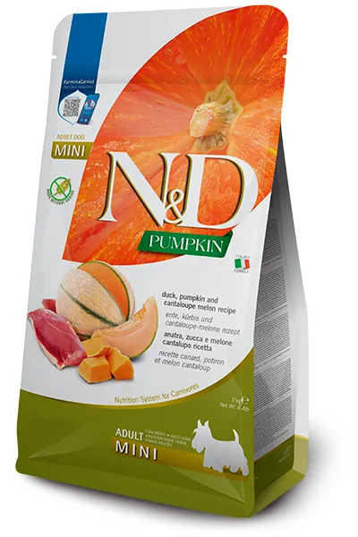 Farmina N&D Pumpkin 鴨肉哈蜜瓜無穀物狗糧 小顆粒 MINI 2kg