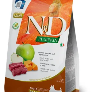 Farmina N&D Pumpkin 鹿肉蘋果無穀物狗糧 小顆粒 MINI 2kg