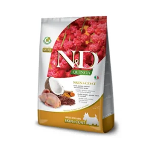 Farmina N&D Quinoa 鵪鶉椰子無穀物皮膚保健犬糧 小顆粒