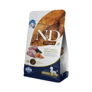 Farmina N&D Spirulina 羊肉無穀物狗糧 Brown Dog 深色毛犬 小顆粒