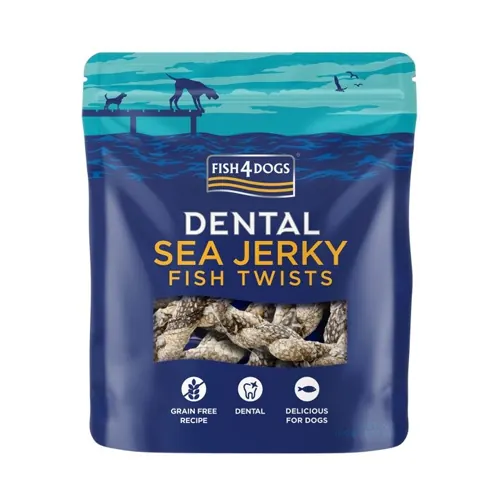 Fish4Dogs 海洋之星 鱈魚皮扭扭條 狗小食