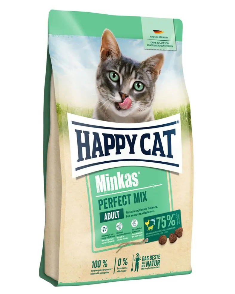 Happy Cat Minkas Perfect Mix 家禽、羊肉及魚 成貓乾糧