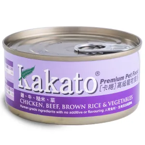 Kakato 卡格 全天然貓狗罐頭 雞、牛、糙米、菜