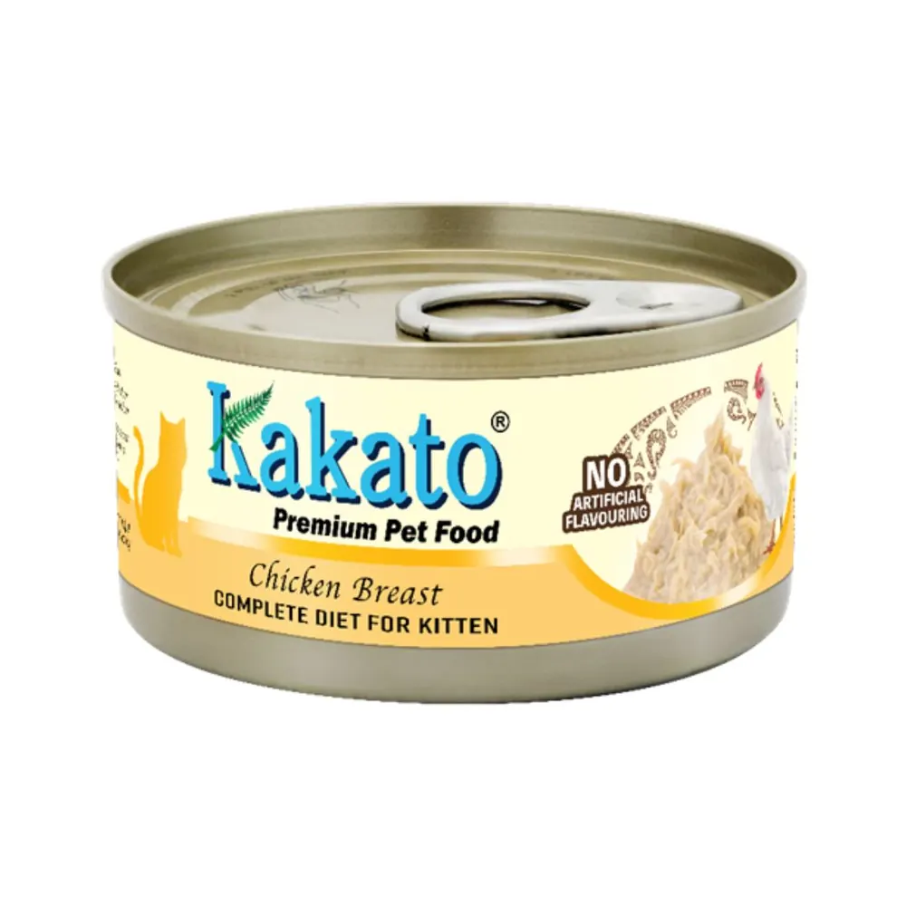 Kakato 卡格 全營養主食罐 幼貓及增重配方 雞胸 70g