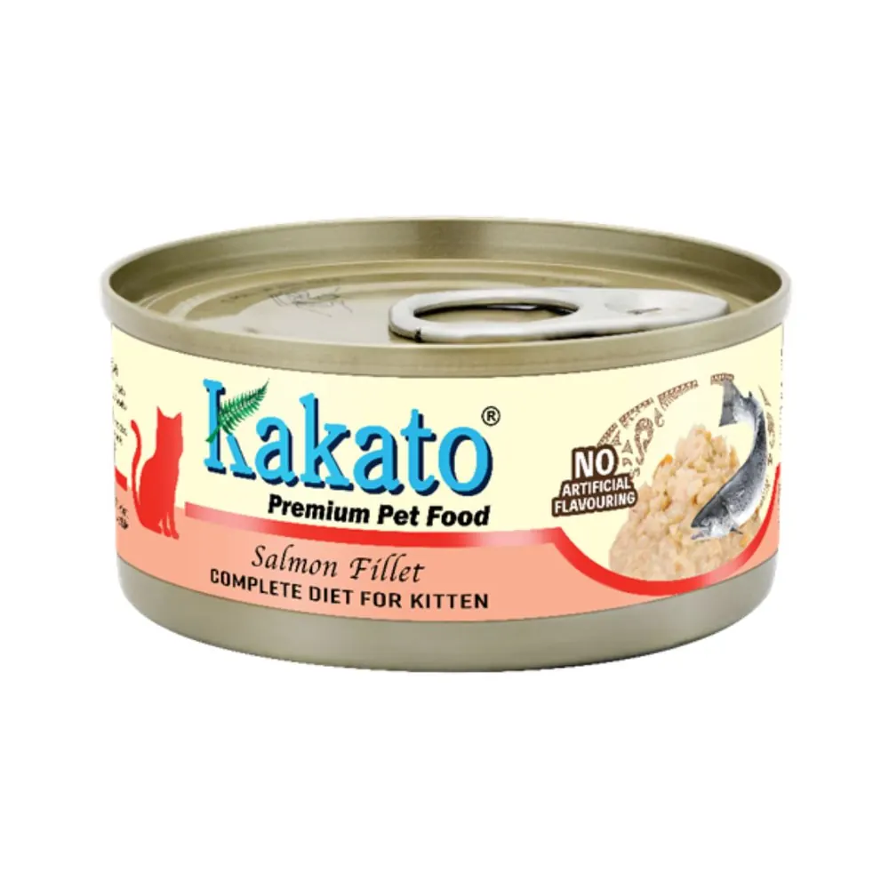 Kakato 卡格 全營養主食罐 幼貓及增重配方 三文魚 70g