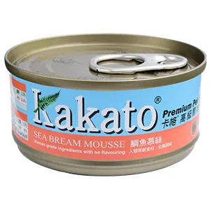 Kakato 卡格 全天然貓狗罐頭 鯛魚慕絲 70g