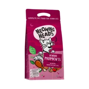 Meowing Heads Senior Moment 無穀物三文魚雞肉老貓乾糧