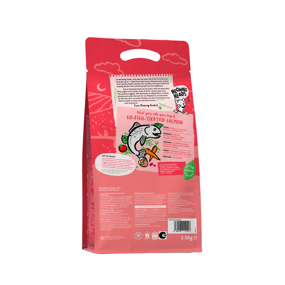 Meowing Heads So-Fish-Ticated Salmon 三文魚雞肉成貓乾糧 4kg