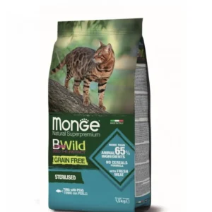 Monge B-Wild 無穀物野生系列 吞拿魚豌豆 絕育成貓乾糧 1.5kg