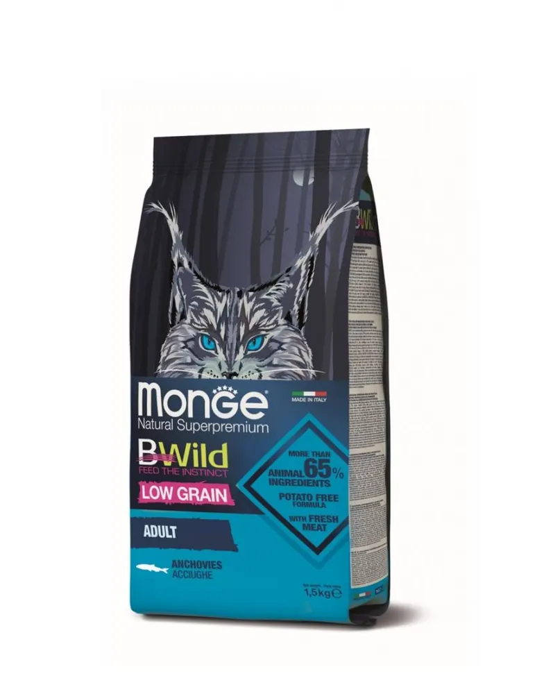 Monge B-Wild 低穀物野生系列 鯷魚 成貓乾糧