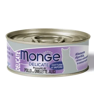 Monge 天然貓罐頭 鮮雞肉鯷魚奄列 成貓濕糧 80g