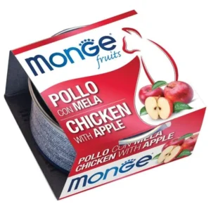 Monge 天然貓罐頭 鮮雞肉配蘋果 成貓濕糧 80g