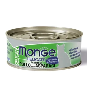 Monge 天然貓罐頭 鮮雞肉配蘆筍 成貓濕糧 80g