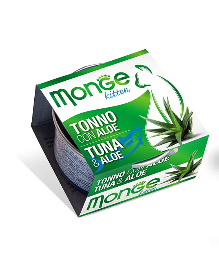 Monge 天然貓罐頭 吞拿魚配蘆薈 幼貓濕糧 80g