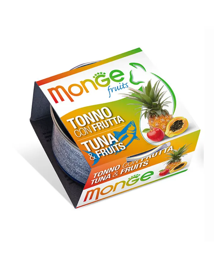 Monge 天然貓罐頭 吞拿魚配雜果 成貓濕糧 80g