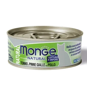 Monge 天然貓罐頭 黃鰭吞拿魚配鮮雞肉 成貓濕糧 80g