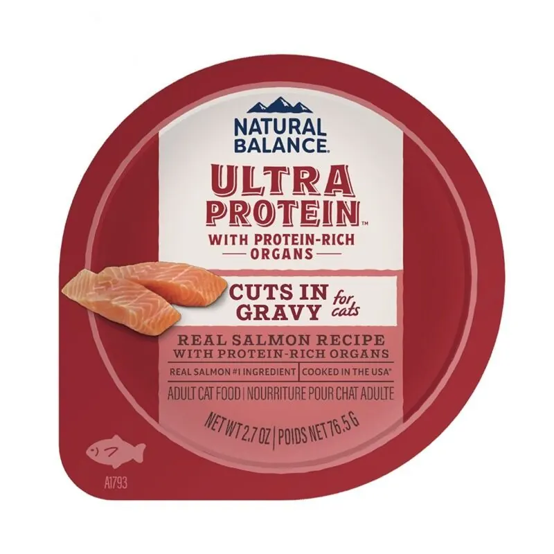 Natural Balance Ultra Protein 頂級系列 三文魚肉塊肉汁 貓主食杯 2.7oz x10杯