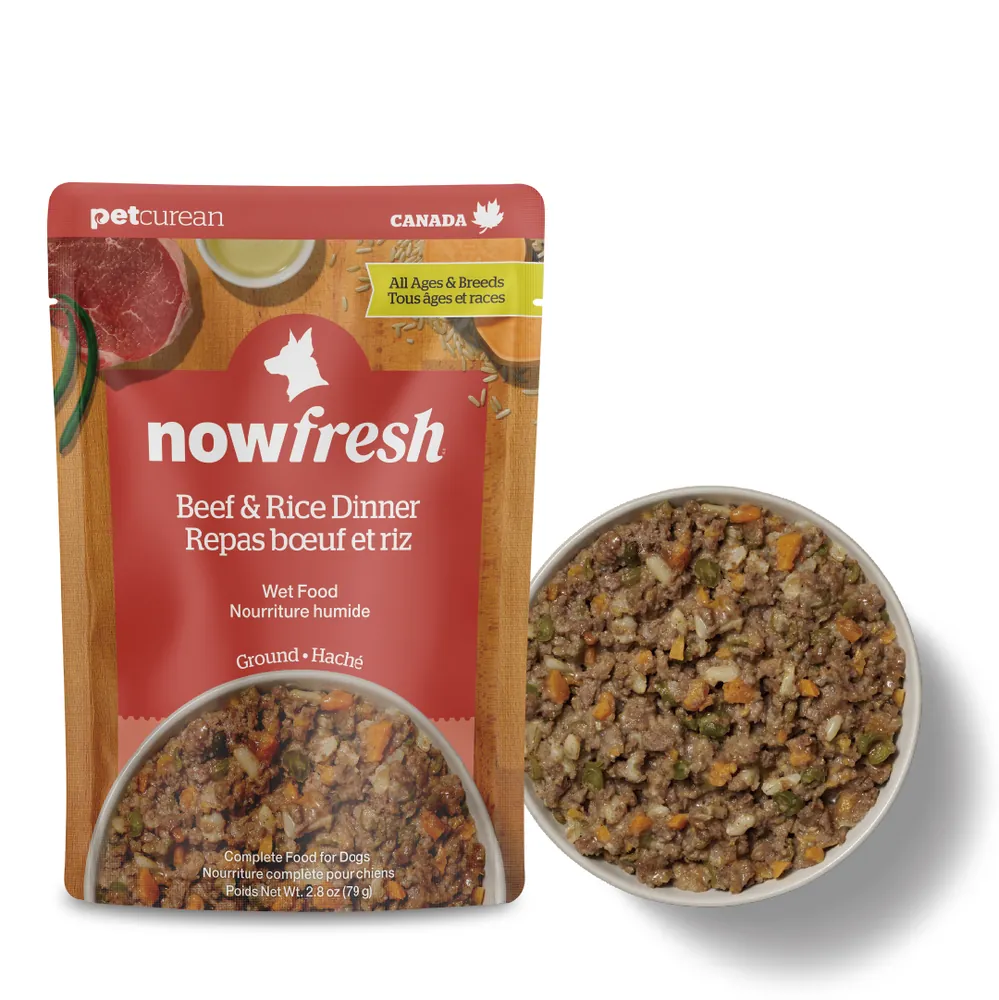 NOW FRESH! 全犬期牛肉糙米濕包 2.8oz