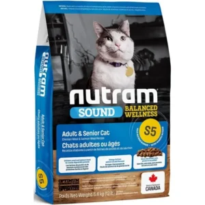 Nutram 紐頓 S5 Sound Balanced Wellness 雞肉及三文魚 成貓及老貓乾糧