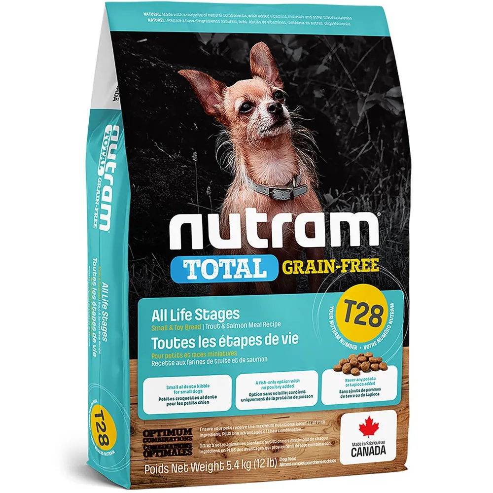 Nutram 紐頓 T28 Total Grain-Free 鱒魚三文魚鯡魚無穀無薯 小型犬全犬糧(細粒)