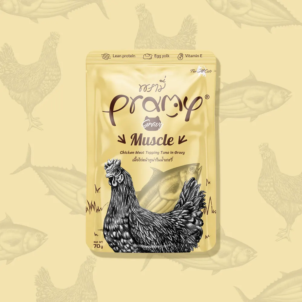 Pramy 功能性貓濕包 肉汁系列 雞肉吞拿魚 高能量 70g