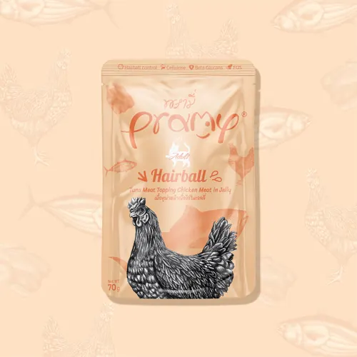 Pramy 功能性貓濕包 啫喱系列 吞拿魚雞肉 去毛球