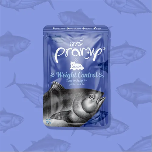 Pramy 功能性貓濕包 啫喱系列 白肉吞拿魚 體重控制 70g x 12包