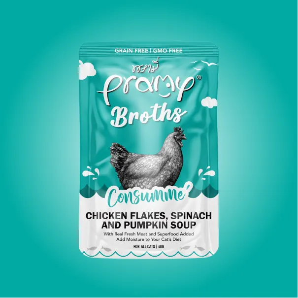 Pramy 營養湯包 吞拿魚清湯 菠菜南瓜 膠原蛋白 貓用 40g