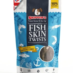 Skipper's Fish Skin Twists 鱈魚皮扭紋棒（短款）狗小食 200g