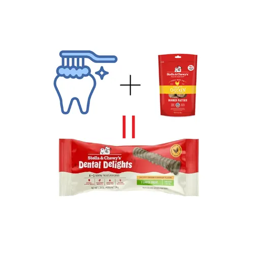Stella & Chewy's Dental Delights 凍乾放養雞4合1潔齒骨狗小食