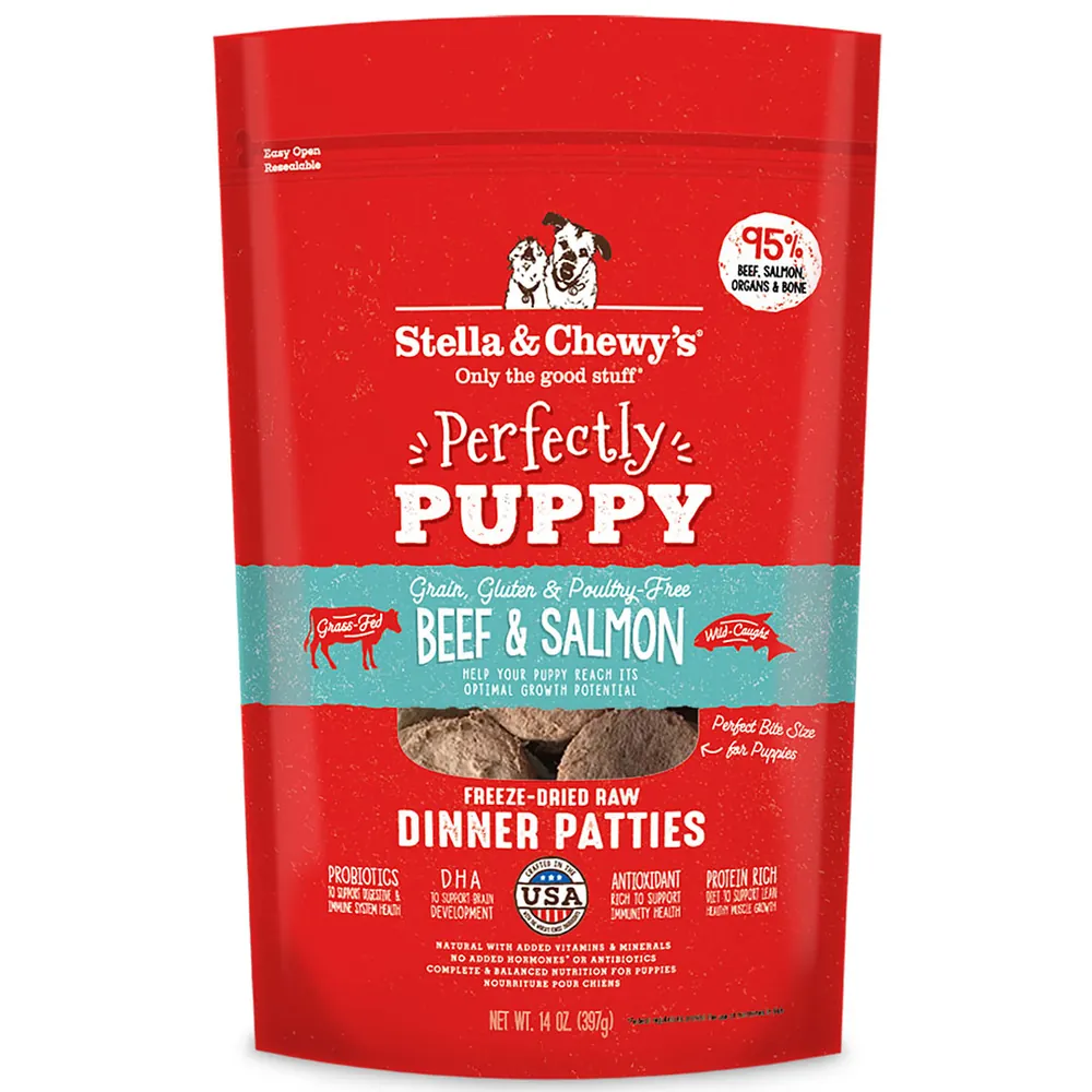 Stella & Chewy's Puppy 牛肉三文魚幼犬凍乾生肉餅