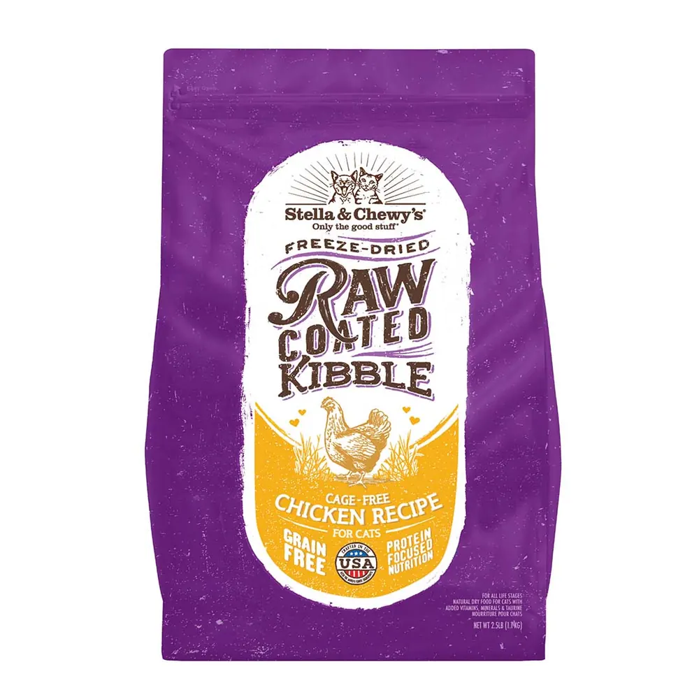 Stella & Chewy's Raw Coated Kibble 放養雞 凍乾生肉外層全貓乾糧