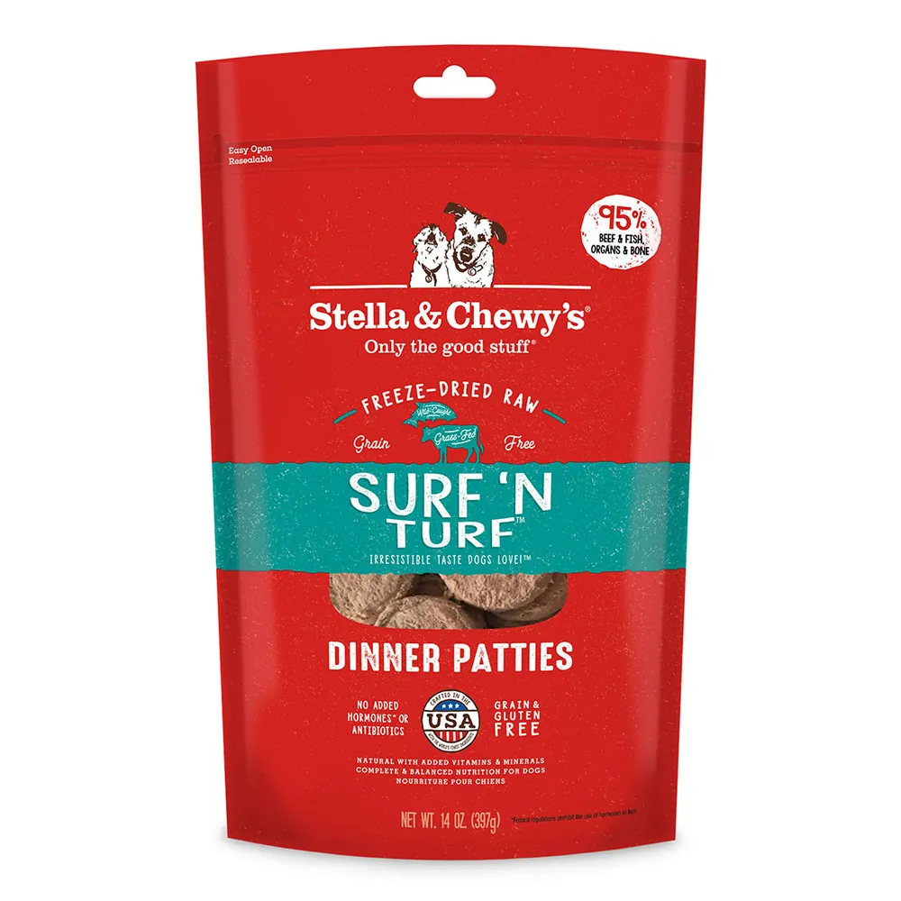 Stella & Chewy's Surf 'N Turf 牛肉三文魚凍乾生肉餅