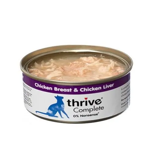 Thrive 脆樂芙 雞胸肉+雞肝 貓主食罐 75g