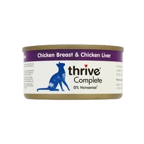 Thrive 脆樂芙 雞胸肉+雞肝 貓主食罐 75g