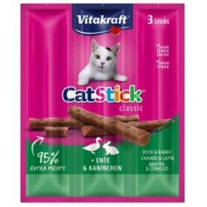 Vitakraft 德國肉條貓小食 鴨肉兔肉 18g（3支裝）
