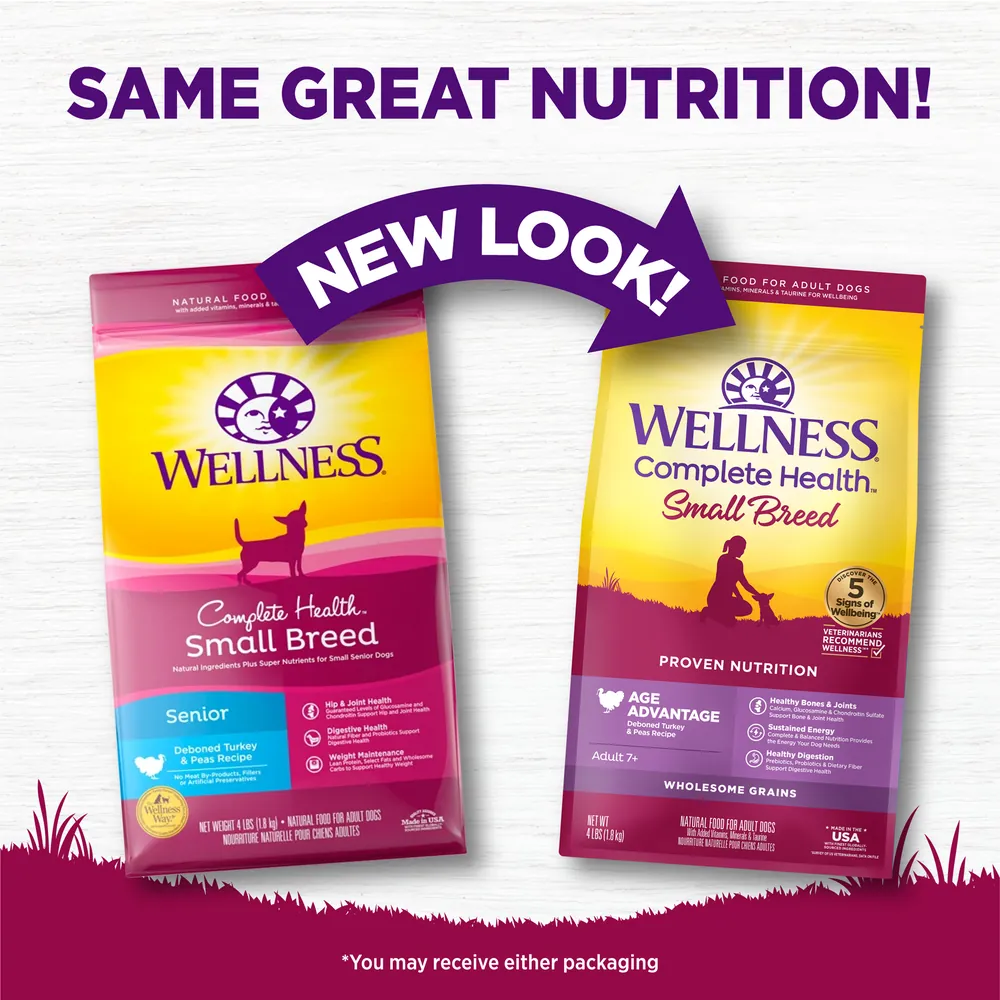 Wellness Complete Health Small Breed Senior 火雞豌豆小型老犬乾糧 4lbs