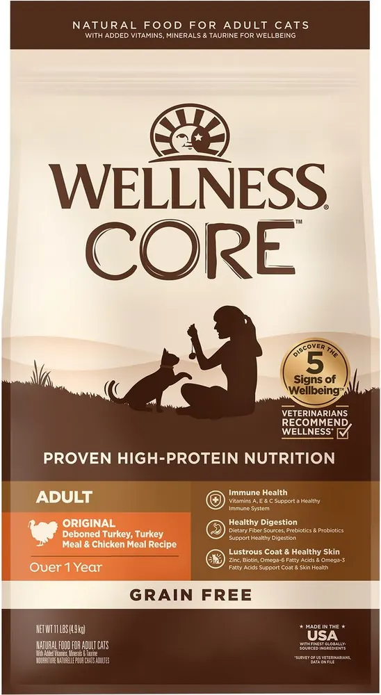 Wellness 寵物健康 CORE+ Original 無穀物經典 火雞雞肉配方 成貓乾糧