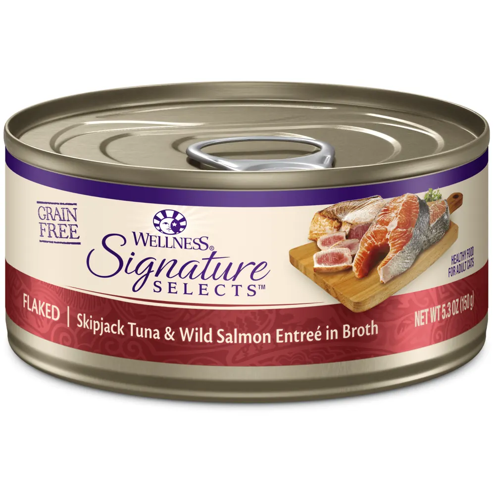 Wellness 寵物健康 Signature Selects 名廚精選 湯浸魚片 鰹魚吞拿魚三文魚 成貓主食罐