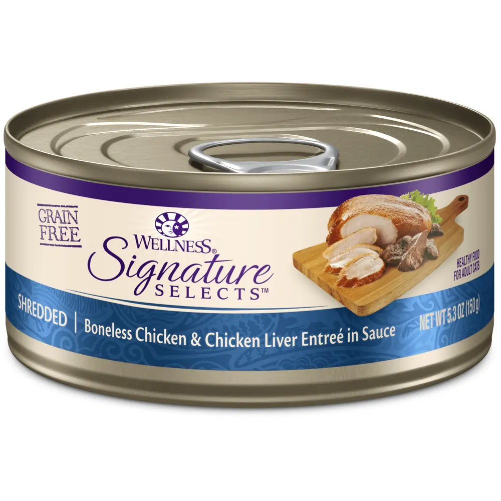 Wellness 寵物健康 Signature Selects 名廚精選 手撕肉絲 雞肉雞肝配方 成貓主食罐